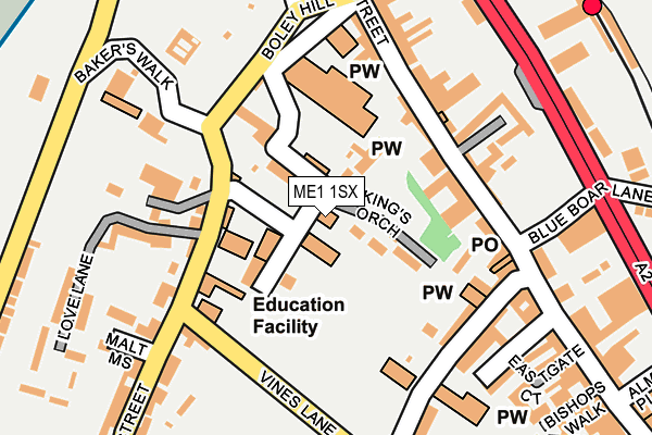 ME1 1SX map - OS OpenMap – Local (Ordnance Survey)