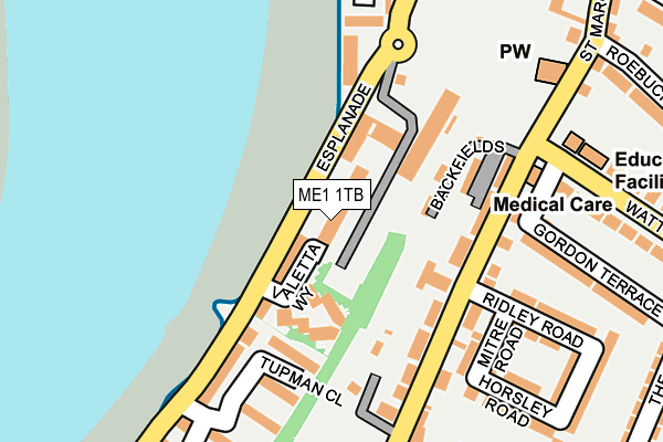 ME1 1TB map - OS OpenMap – Local (Ordnance Survey)