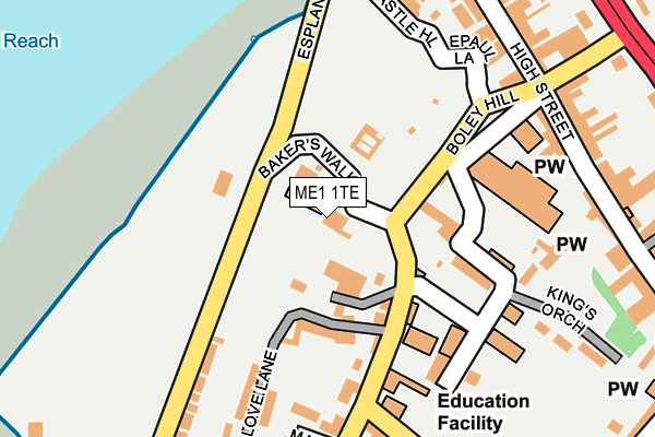 ME1 1TE map - OS OpenMap – Local (Ordnance Survey)