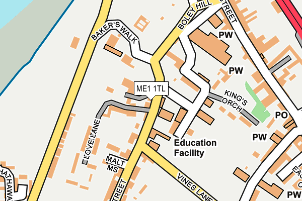 ME1 1TL map - OS OpenMap – Local (Ordnance Survey)