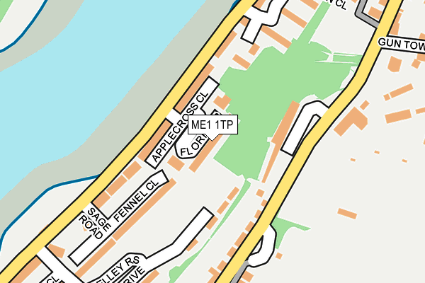 ME1 1TP map - OS OpenMap – Local (Ordnance Survey)