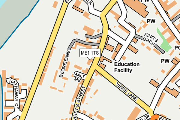 ME1 1TS map - OS OpenMap – Local (Ordnance Survey)