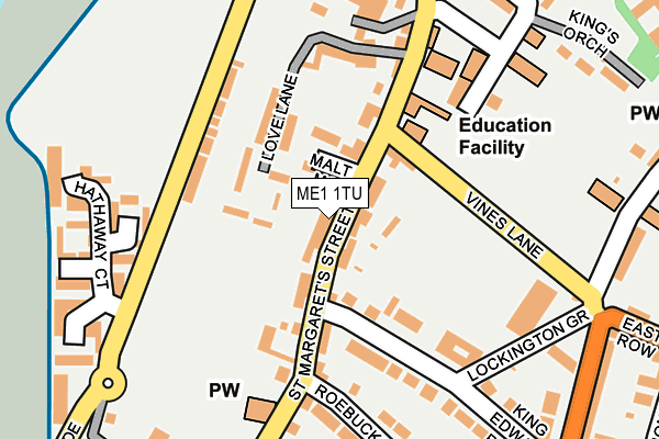 ME1 1TU map - OS OpenMap – Local (Ordnance Survey)
