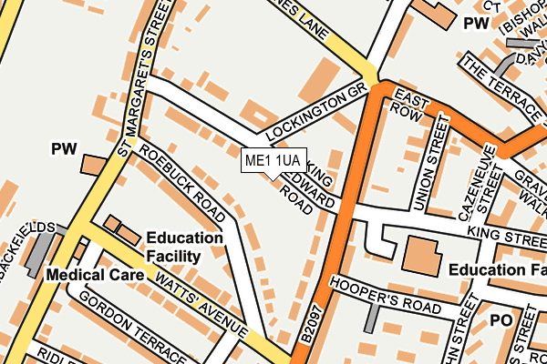 ME1 1UA map - OS OpenMap – Local (Ordnance Survey)