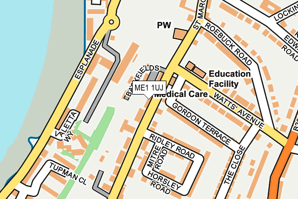 ME1 1UJ map - OS OpenMap – Local (Ordnance Survey)