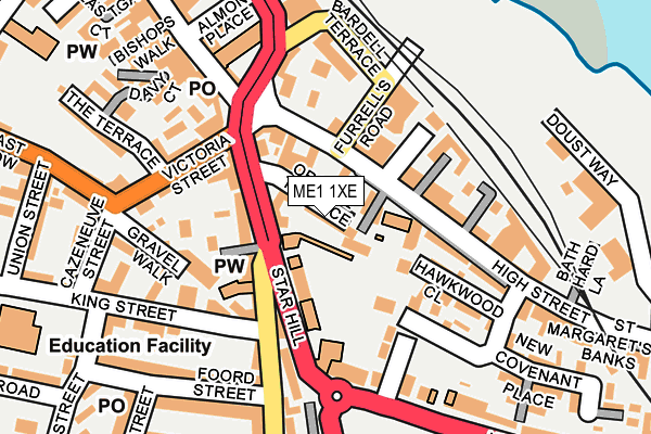 ME1 1XE map - OS OpenMap – Local (Ordnance Survey)
