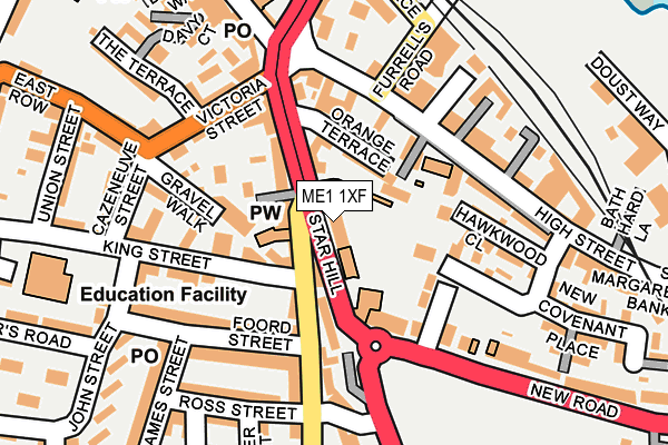 ME1 1XF map - OS OpenMap – Local (Ordnance Survey)