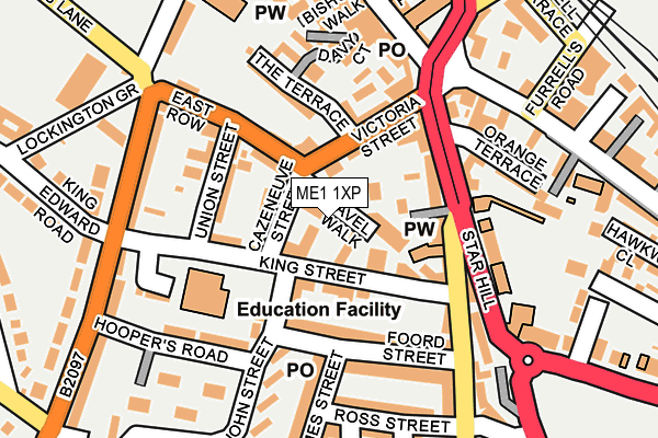 ME1 1XP map - OS OpenMap – Local (Ordnance Survey)