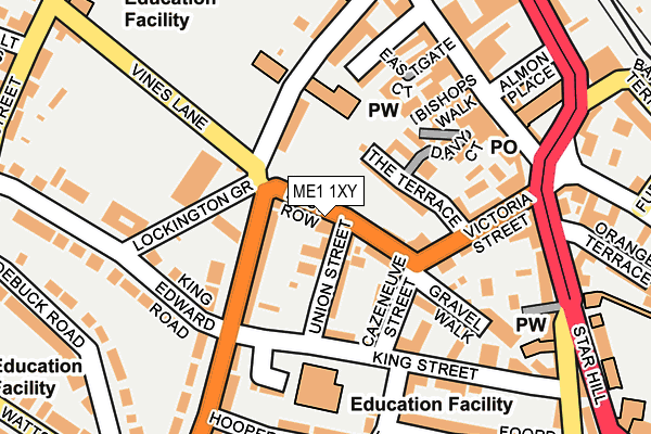 ME1 1XY map - OS OpenMap – Local (Ordnance Survey)