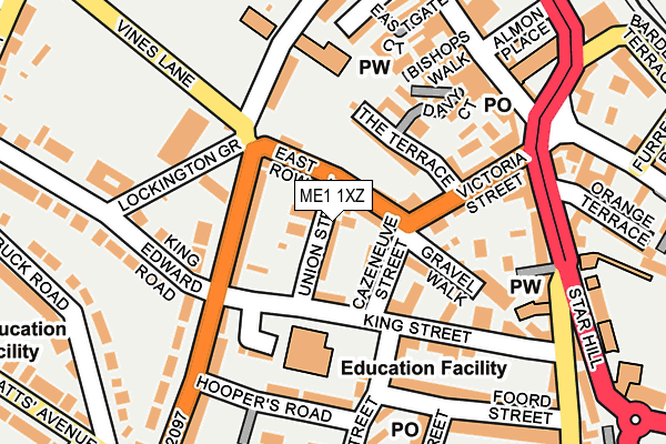 ME1 1XZ map - OS OpenMap – Local (Ordnance Survey)