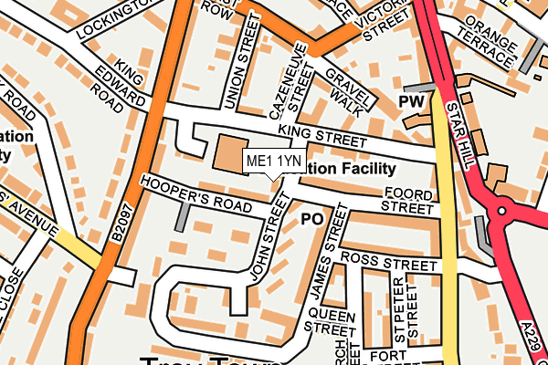 ME1 1YN map - OS OpenMap – Local (Ordnance Survey)