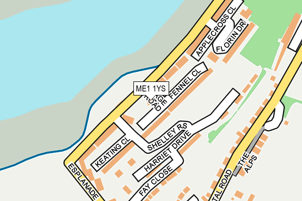 ME1 1YS map - OS OpenMap – Local (Ordnance Survey)