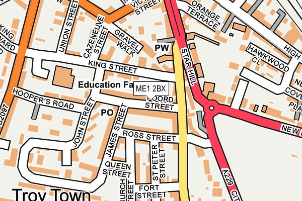 ME1 2BX map - OS OpenMap – Local (Ordnance Survey)