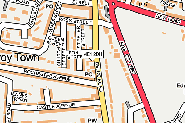 ME1 2DH map - OS OpenMap – Local (Ordnance Survey)