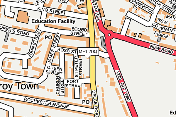 ME1 2DQ map - OS OpenMap – Local (Ordnance Survey)