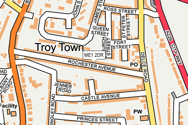 ME1 2DR map - OS OpenMap – Local (Ordnance Survey)