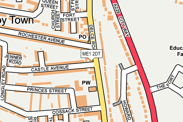 ME1 2DT map - OS OpenMap – Local (Ordnance Survey)