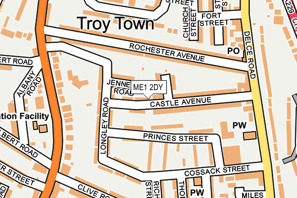 ME1 2DY map - OS OpenMap – Local (Ordnance Survey)