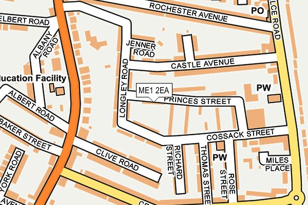 ME1 2EA map - OS OpenMap – Local (Ordnance Survey)