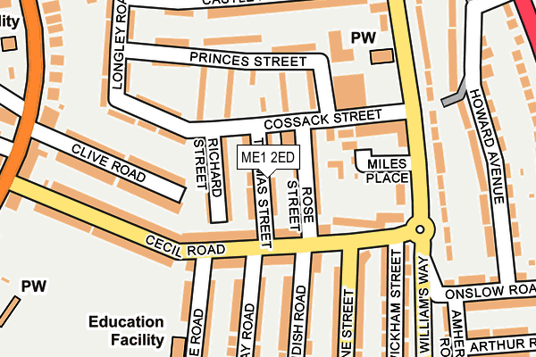 ME1 2ED map - OS OpenMap – Local (Ordnance Survey)