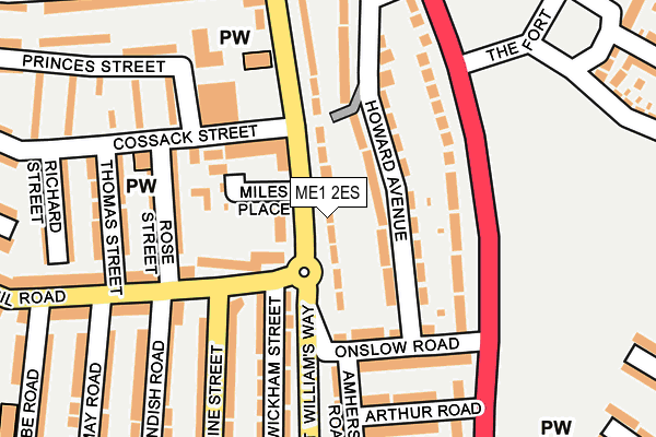 ME1 2ES map - OS OpenMap – Local (Ordnance Survey)