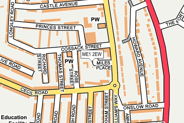 ME1 2EW map - OS OpenMap – Local (Ordnance Survey)