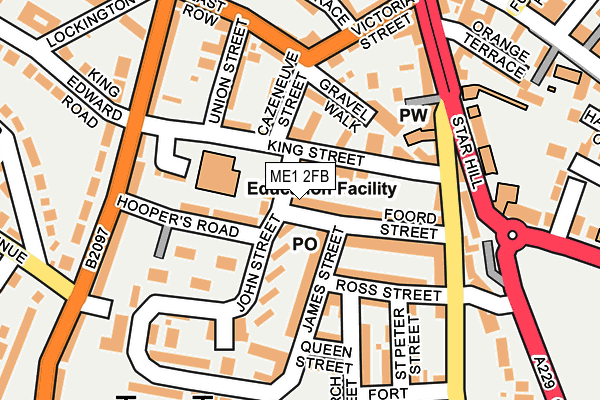 ME1 2FB map - OS OpenMap – Local (Ordnance Survey)