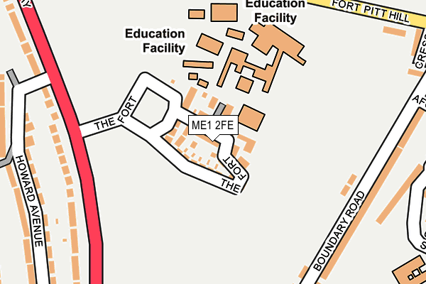 ME1 2FE map - OS OpenMap – Local (Ordnance Survey)
