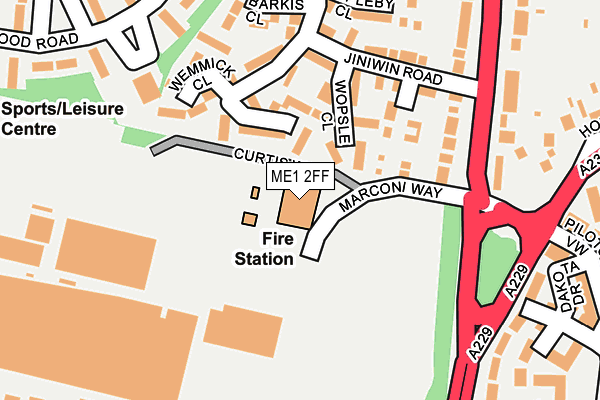 ME1 2FF map - OS OpenMap – Local (Ordnance Survey)