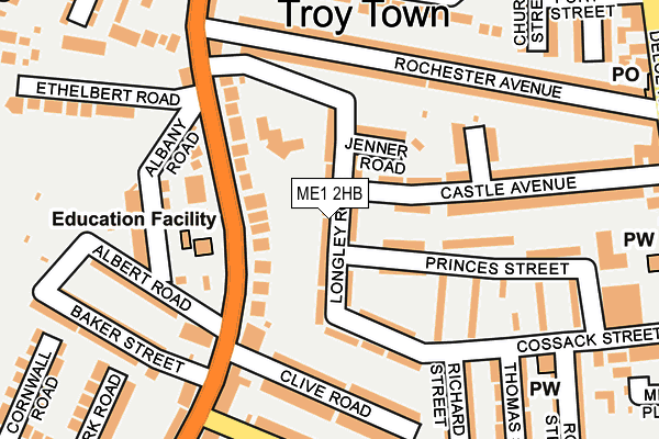 ME1 2HB map - OS OpenMap – Local (Ordnance Survey)