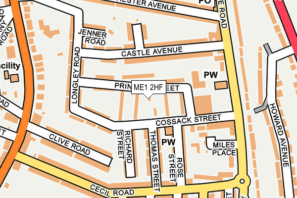 ME1 2HF map - OS OpenMap – Local (Ordnance Survey)