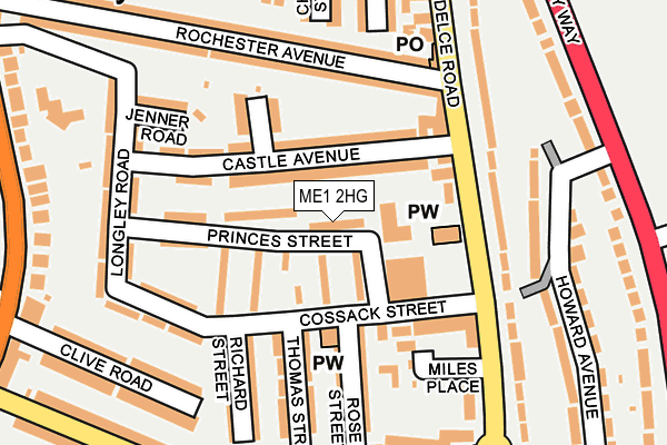 ME1 2HG map - OS OpenMap – Local (Ordnance Survey)