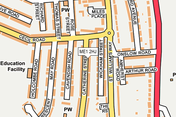 ME1 2HJ map - OS OpenMap – Local (Ordnance Survey)