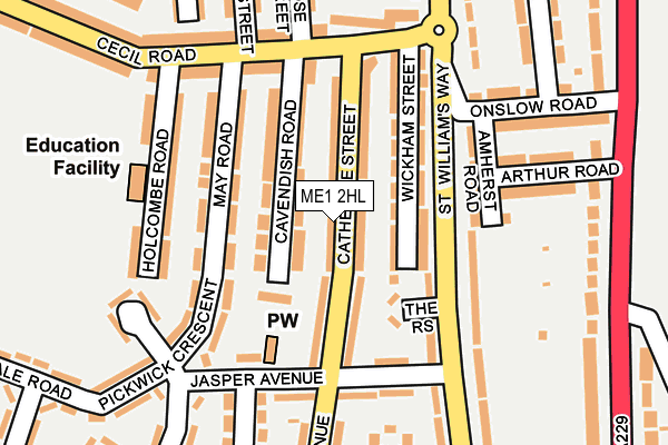 ME1 2HL map - OS OpenMap – Local (Ordnance Survey)