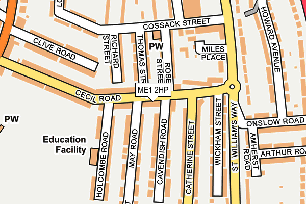 ME1 2HP map - OS OpenMap – Local (Ordnance Survey)