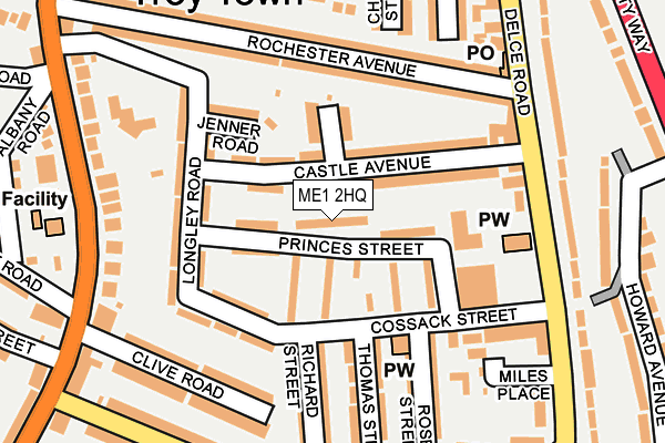 ME1 2HQ map - OS OpenMap – Local (Ordnance Survey)