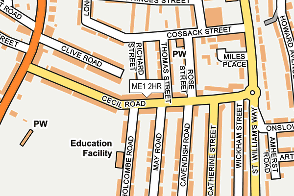 ME1 2HR map - OS OpenMap – Local (Ordnance Survey)