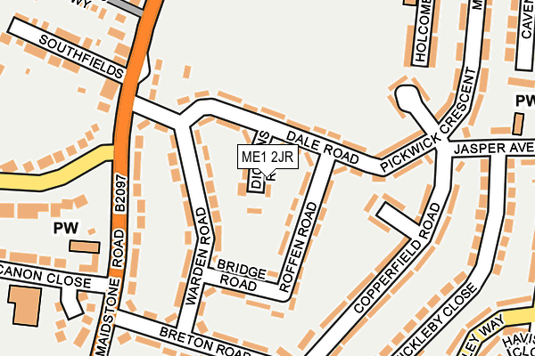 ME1 2JR map - OS OpenMap – Local (Ordnance Survey)