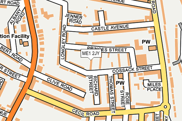 ME1 2JY map - OS OpenMap – Local (Ordnance Survey)