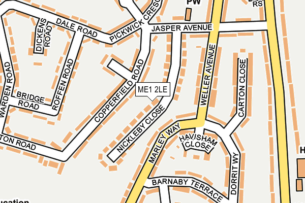 ME1 2LE map - OS OpenMap – Local (Ordnance Survey)
