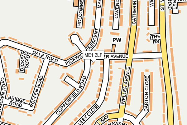 ME1 2LF map - OS OpenMap – Local (Ordnance Survey)