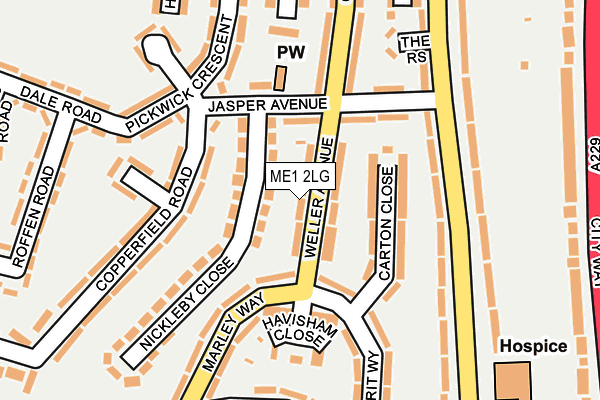 ME1 2LG map - OS OpenMap – Local (Ordnance Survey)