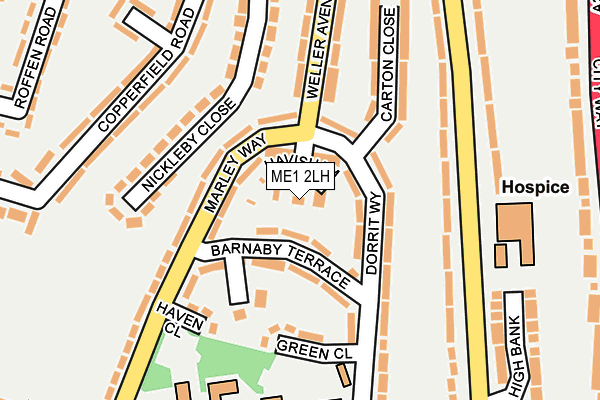 ME1 2LH map - OS OpenMap – Local (Ordnance Survey)