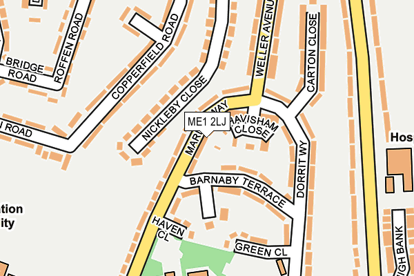 ME1 2LJ map - OS OpenMap – Local (Ordnance Survey)