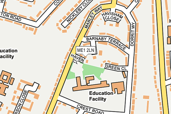 ME1 2LN map - OS OpenMap – Local (Ordnance Survey)