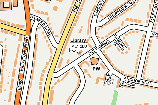 ME1 2LU map - OS OpenMap – Local (Ordnance Survey)