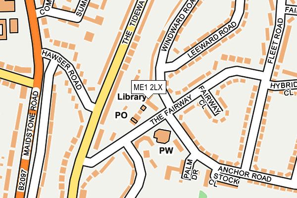 ME1 2LX map - OS OpenMap – Local (Ordnance Survey)