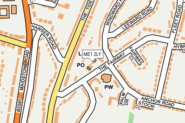 ME1 2LY map - OS OpenMap – Local (Ordnance Survey)