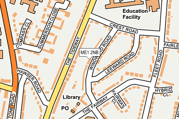 ME1 2NB map - OS OpenMap – Local (Ordnance Survey)