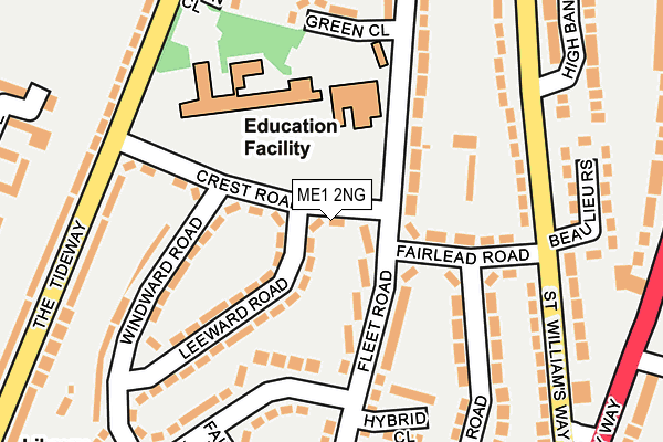 ME1 2NG map - OS OpenMap – Local (Ordnance Survey)